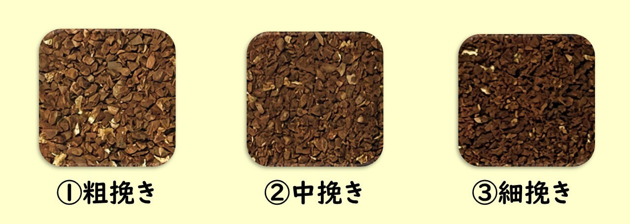 コーヒー豆の挽き目